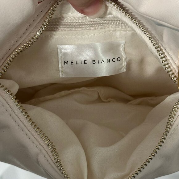 MELIE BIANCO Alexandra Top Knot Mini Handbag Cream Vegan Leather, Clutch - Picture 6 of 7